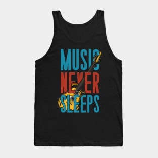 MUSIC NEVER SLEEPS Tank Top